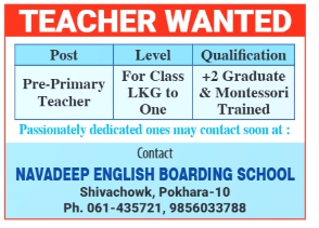 Pre-Primary Teacher