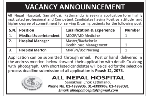 Medical Superintendent