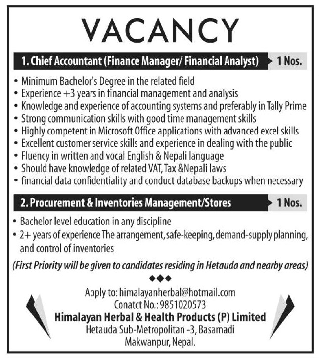 Chief Accountant