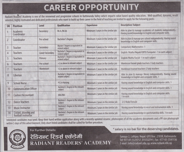 Cashier/Accountant