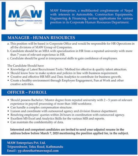 Manager- Human Resources