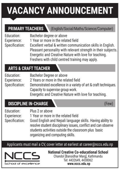 Arts and crafts Teacher