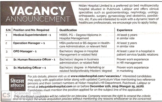 Medical Superintendent