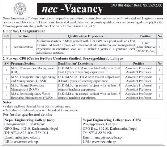 Associate Professor /Assistant Professor
