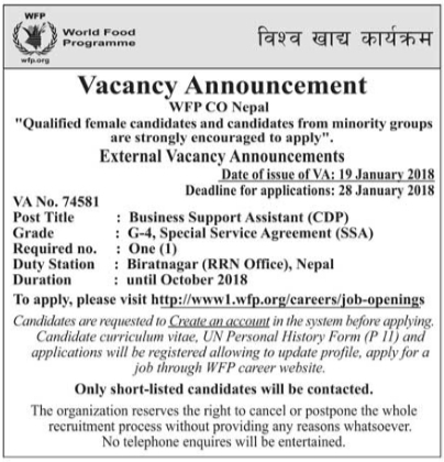 Business Support Assistant CDP Job Vacancy in Nepal ...